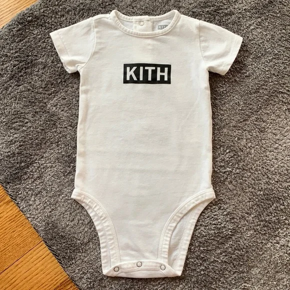 Kith One Pieces Kith Printed Classic Logo On Front Onesie